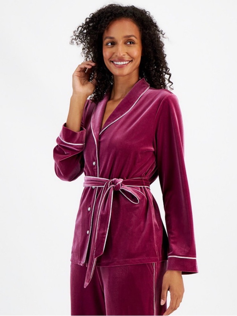 INC International Concepts Vivid Orchid Velvet Pajama Top, Size XXL - NWT - Picture 1 of 10